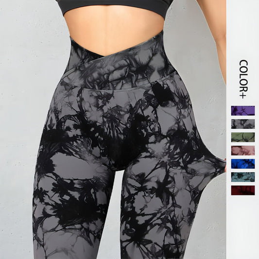 Tie Dye Leggings Pants Push Up