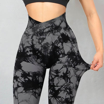 Tie Dye Leggings Pants Push Up