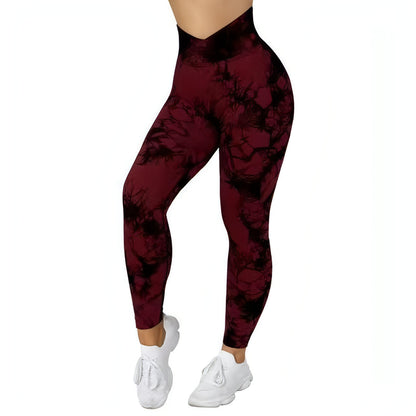 Tie Dye Leggings Pants Push Up